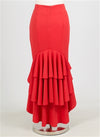 Why Dress S0006 Ruffle Tier High Low Skirt